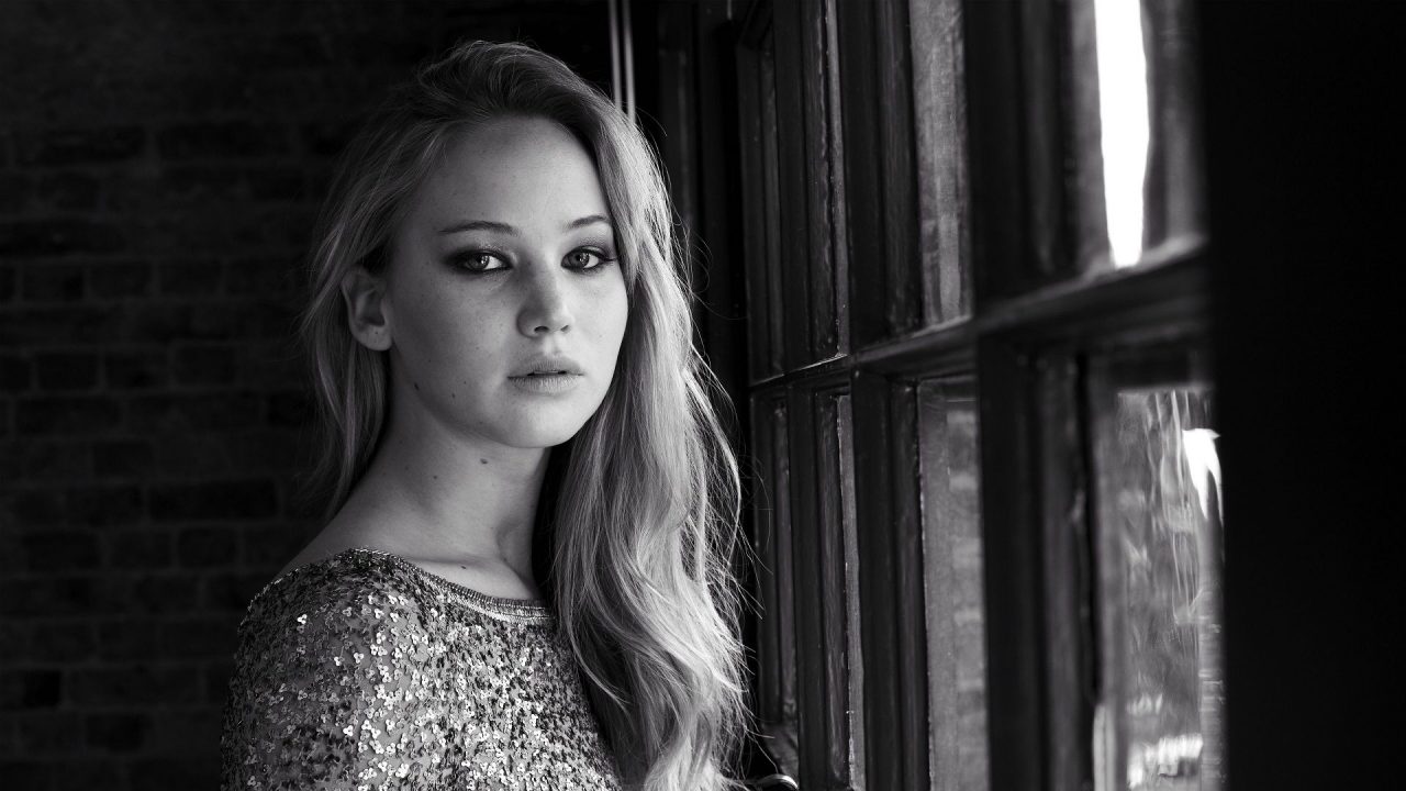 Black And White Pics Of Jennifer Lawrence - 1080p Full HD Wallpaper