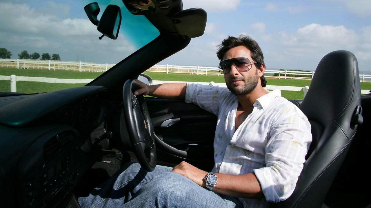 Saif Ali Khan With In Car Stylish Pics - 1080p Full HD Wallpaper