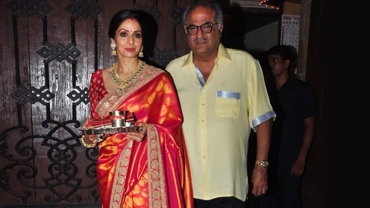 Sridevi With His Husband - 1080p Full HD Wallpaper